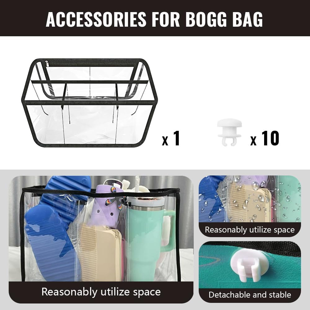 Organizer Insert for Bogg Bag XL - Clear Waterproof Beach Storage Bag Divider Li