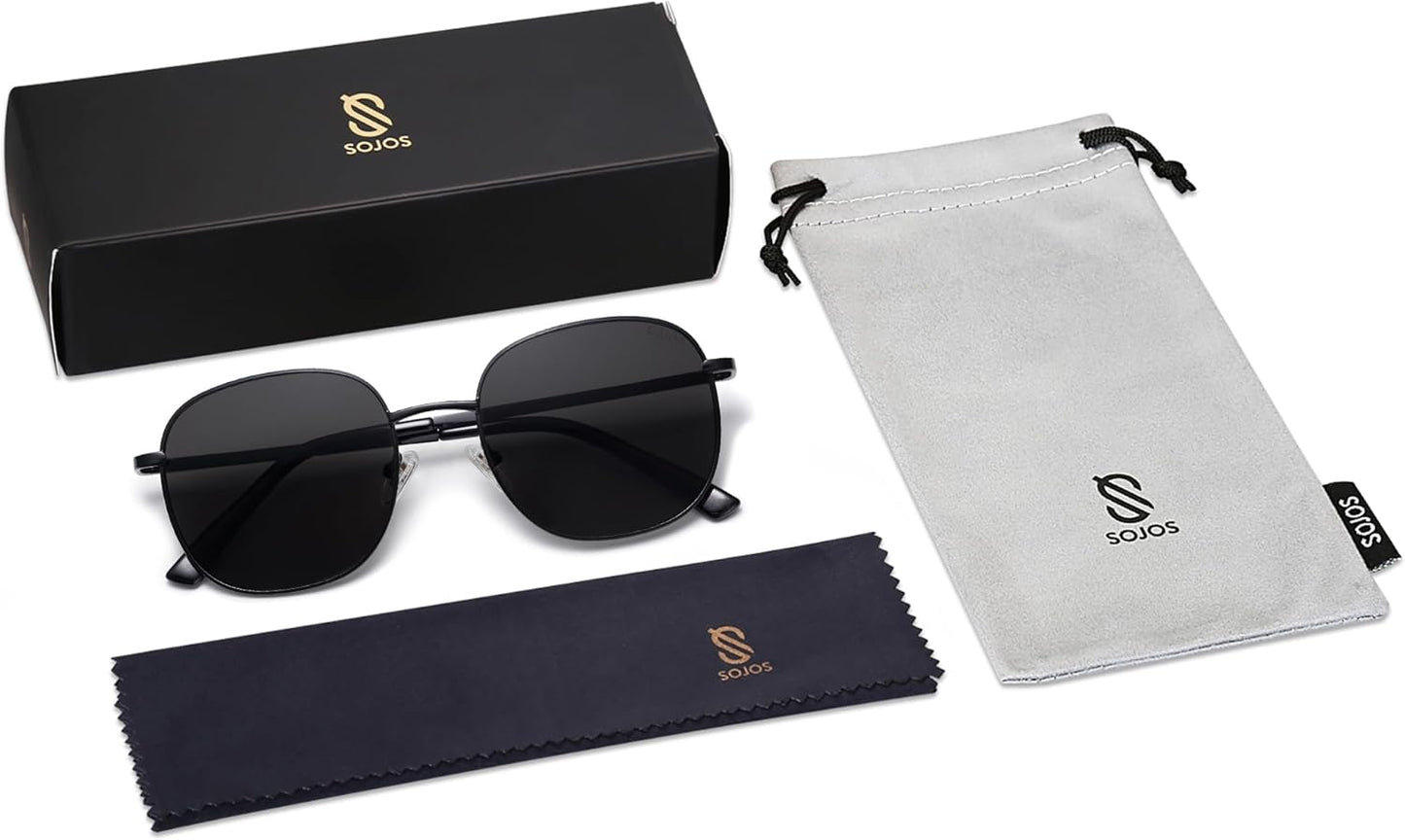 Classic Square Sunglasses for Women Men with Spring Hinge Sunnies SJ1137