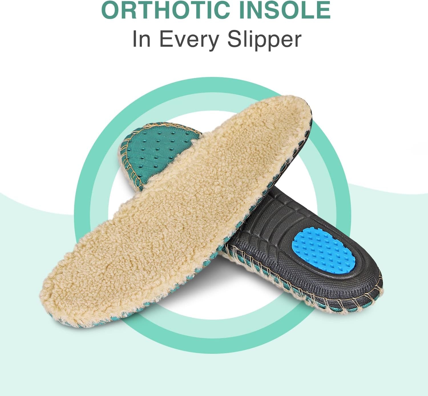 Proven Plantar Fasciitis & Foot Pain Relief Arch Support Orthopedic Men'S Leather Slippers Asheville